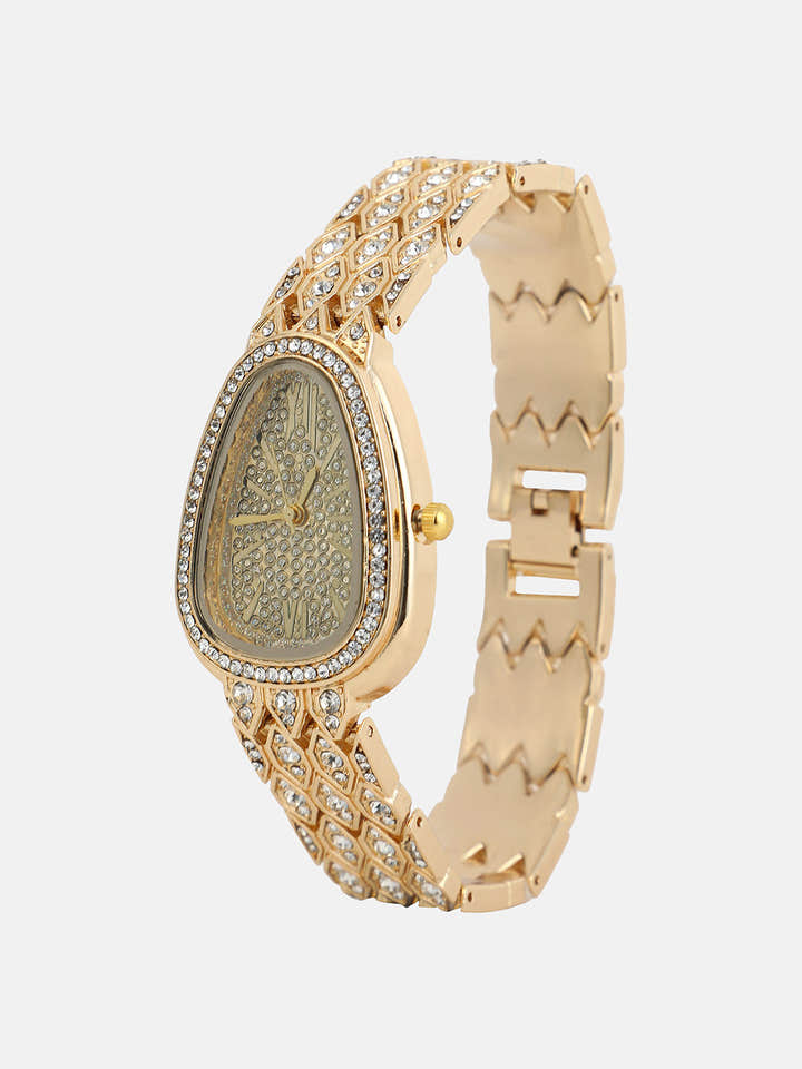 The Bijou Ophidian Oval Watch - California Gold