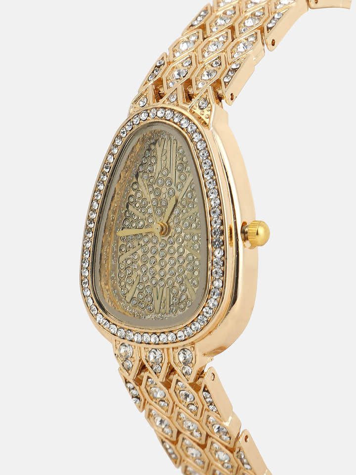 The Bijou Ophidian Oval Watch - California Gold