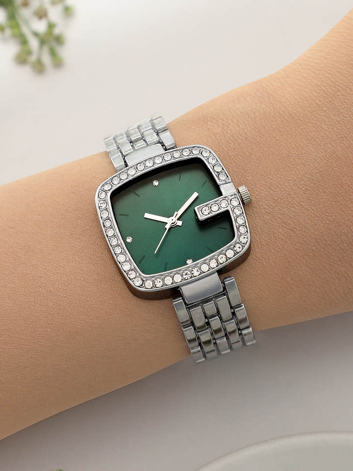 The Pavement Loop Square Watch - Metallic Silver