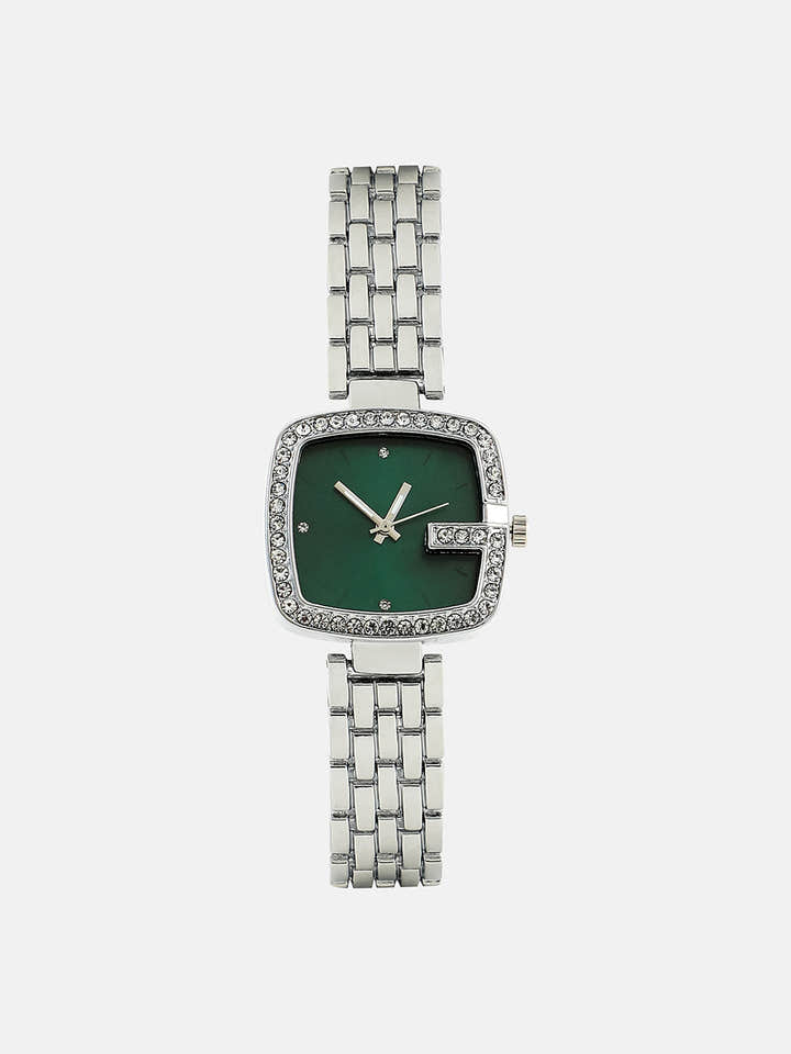 The Pavement Loop Square Watch - Metallic Silver