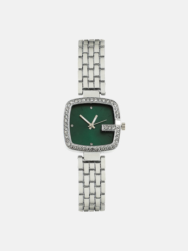 The Pavement Loop Square Watch - Metallic Silver