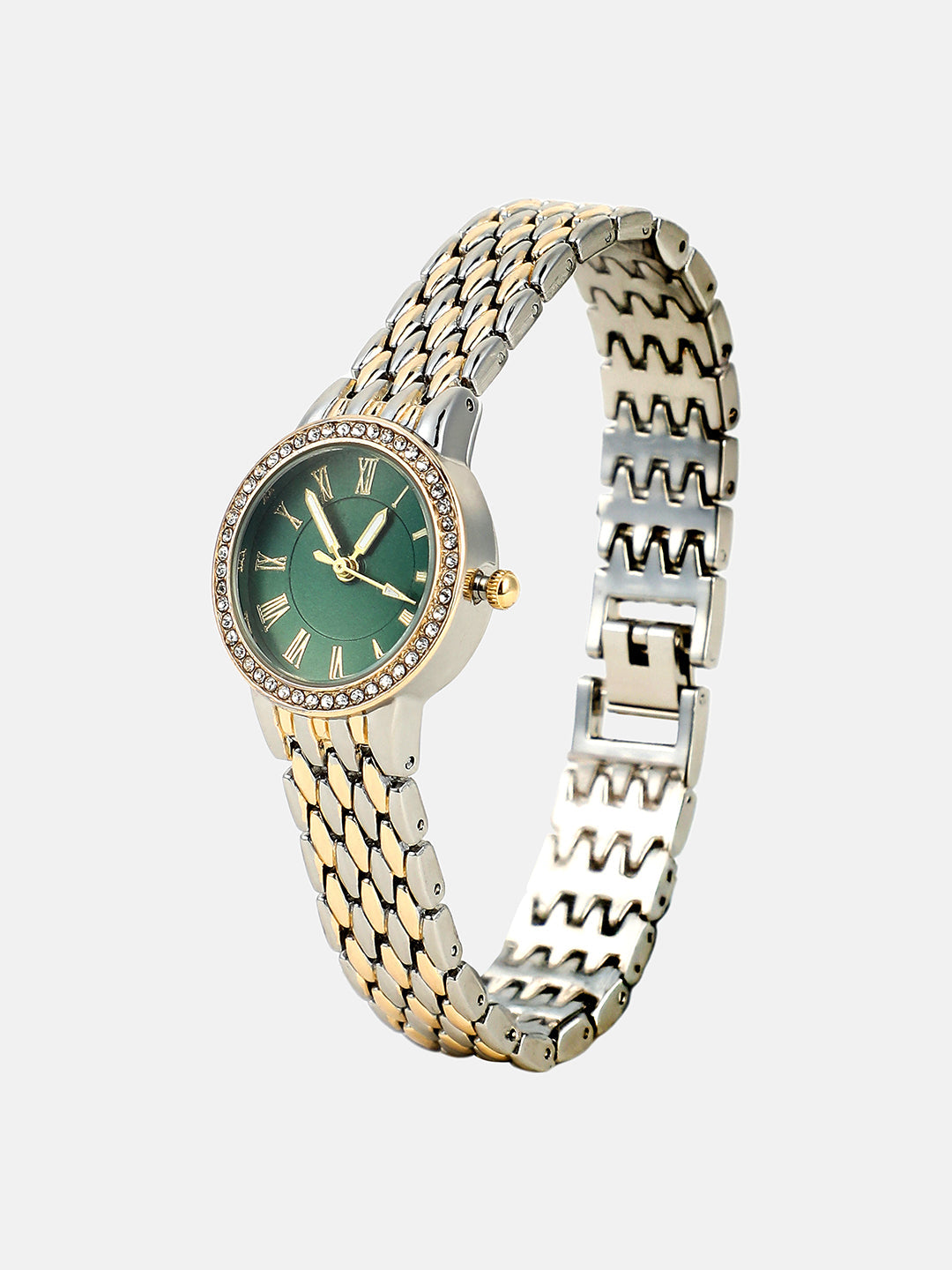 The Roman Venin Round Watch - Emerald Green