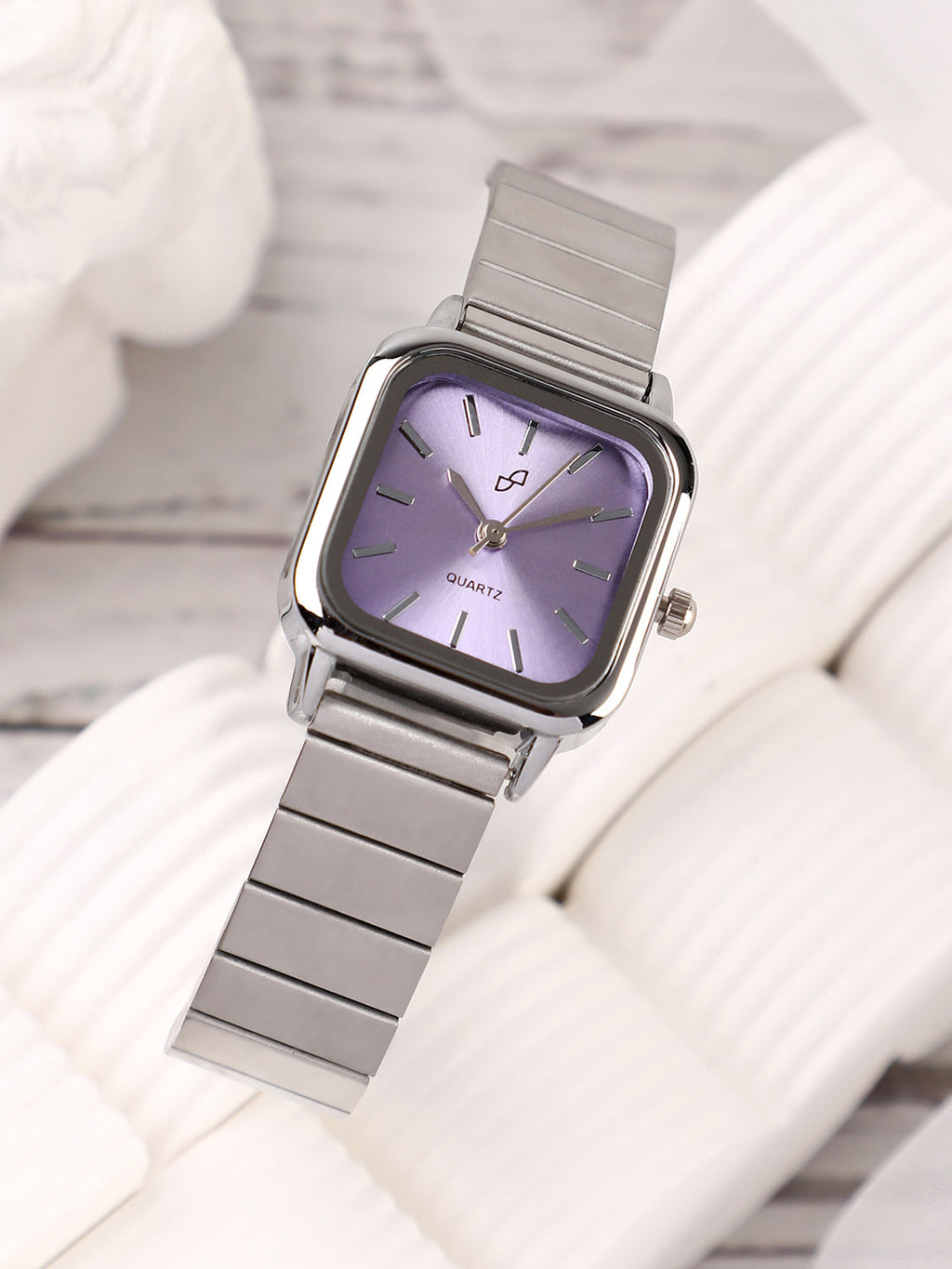 The Downtown Chain Square Watch - Iris Purple