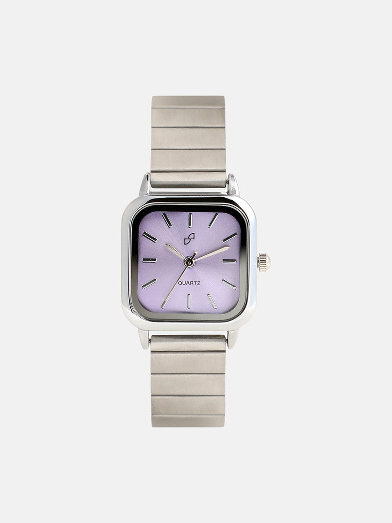 The Downtown Chain Square Watch - Iris Purple