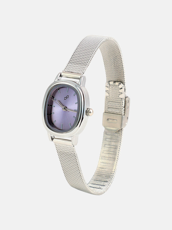 The Cosmopolis Mesh Rectangular Watch - Lavender
