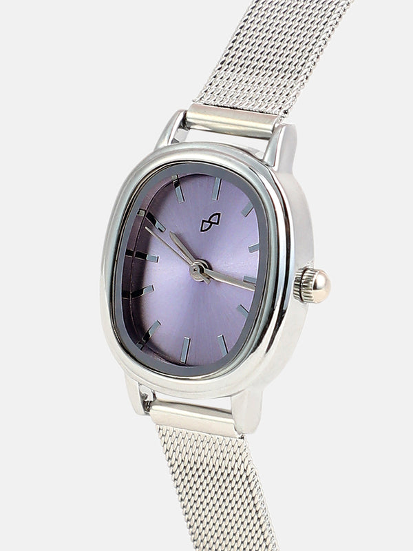 The Cosmopolis Mesh Rectangular Watch - Lavender