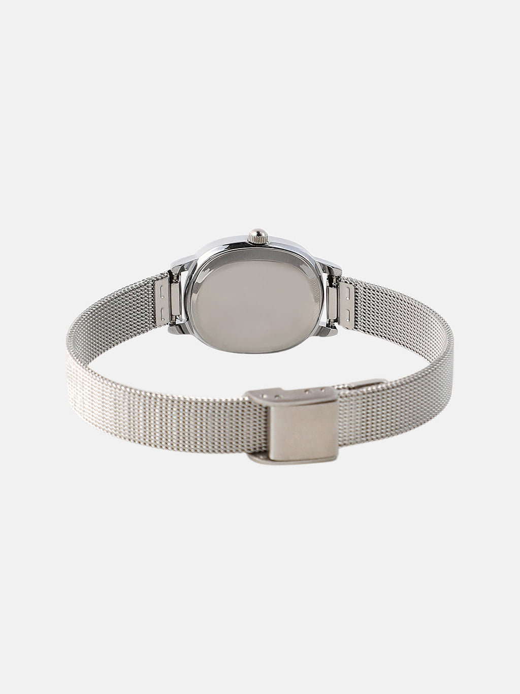 The Cosmopolis Mesh Rectangular Watch - Metallic Silver