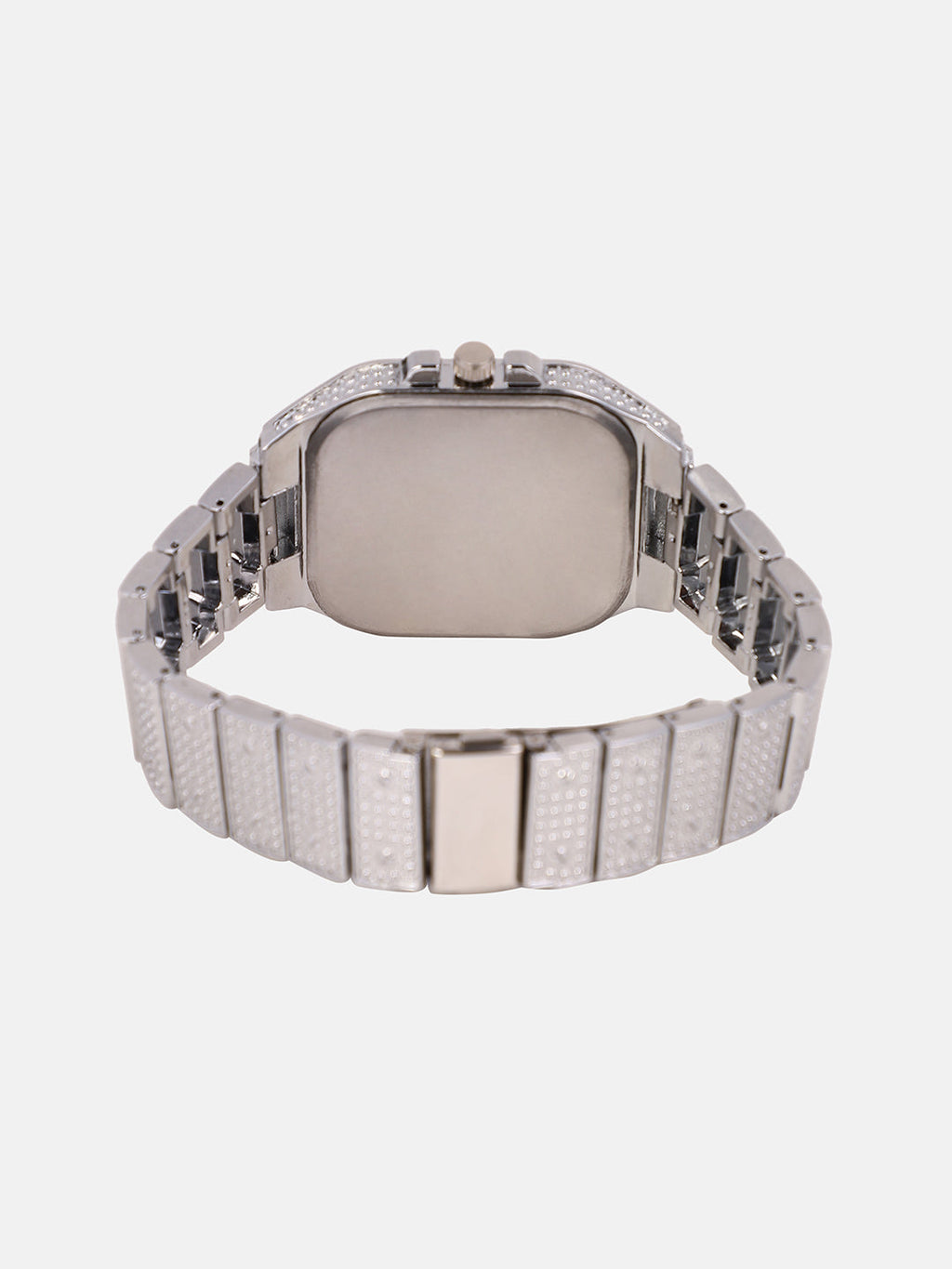 The Bijou Roman Square Watch - Metallic Silver
