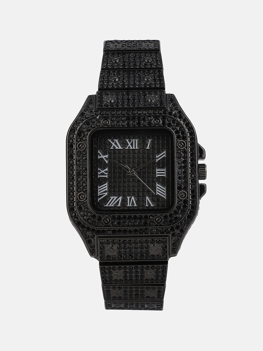 The Bijou Roman Square Watch - Midnight Black
