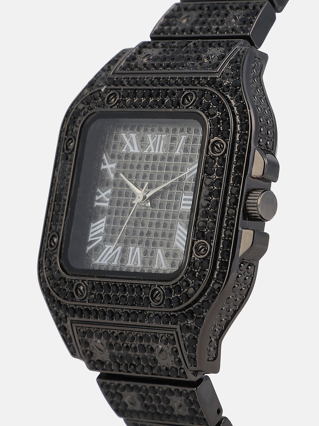 The Bijou Roman Square Watch - Midnight Black