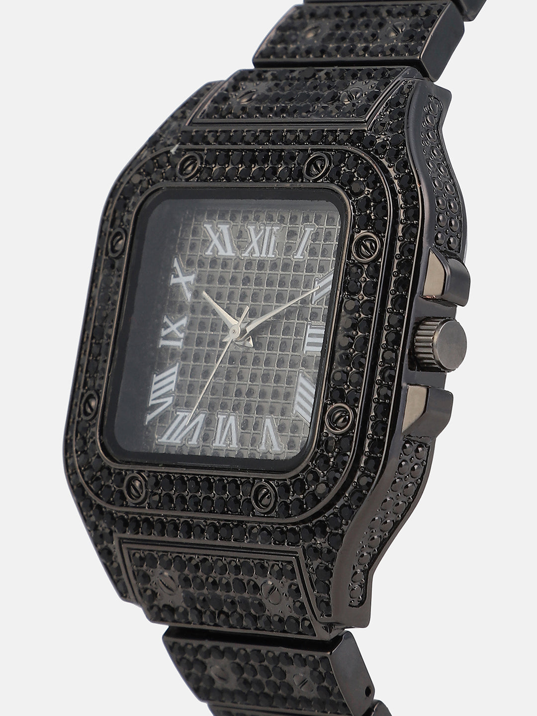 The Bijou Roman Square Watch - Midnight Black