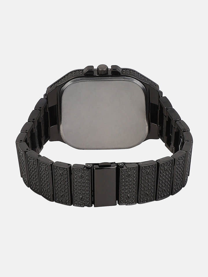 The Bijou Roman Square Watch - Midnight Black
