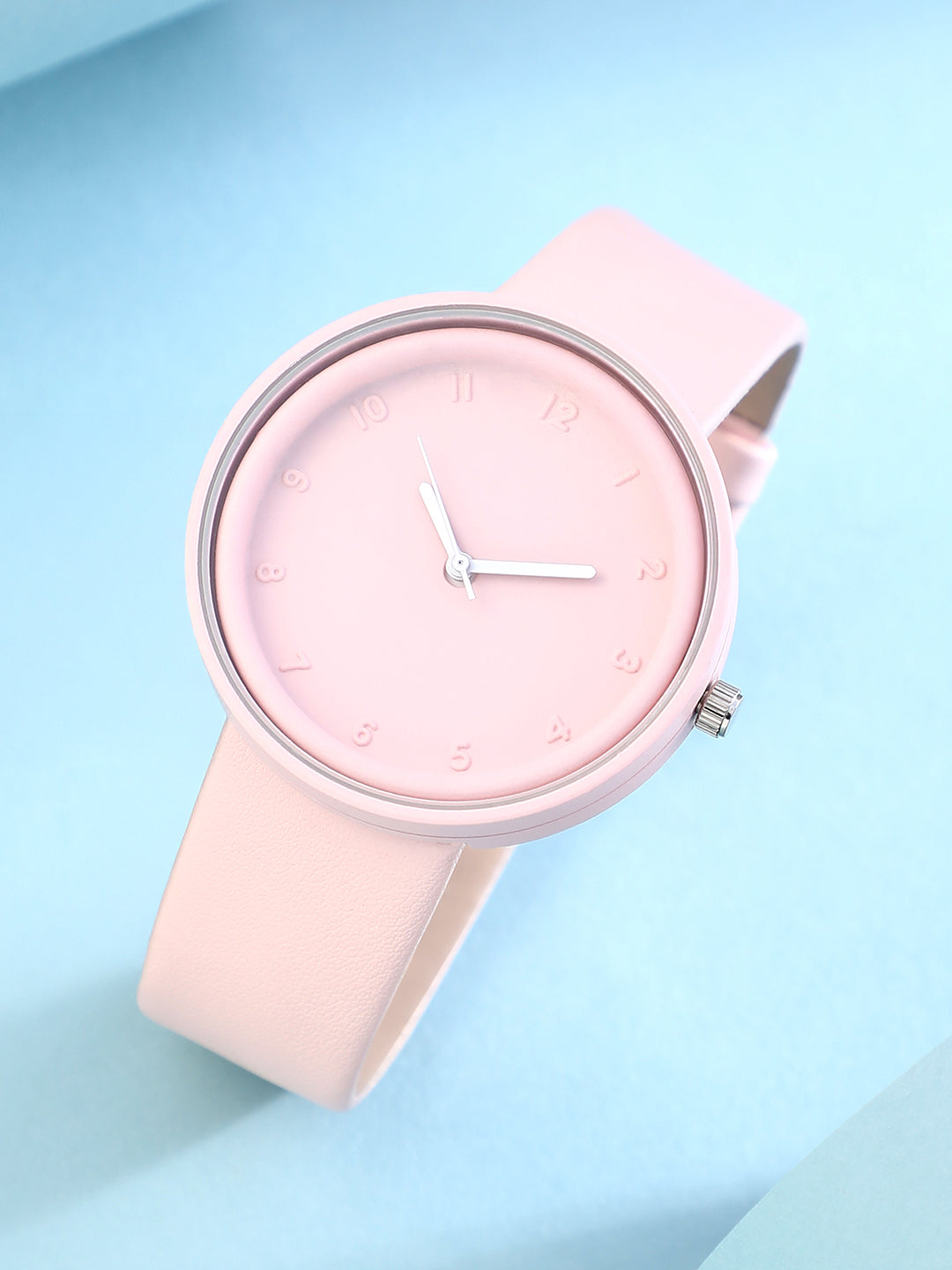 The Off-Duty Round Watch - Blush Pink