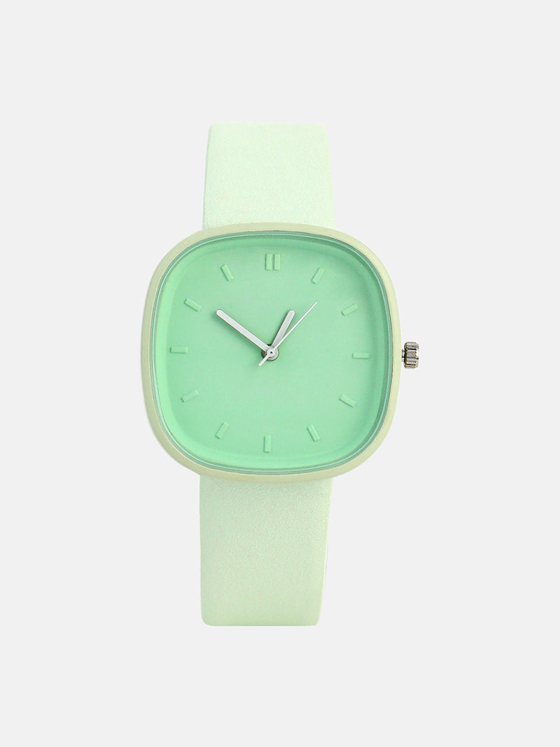The Off-Duty Cushion Watch - Mint Green