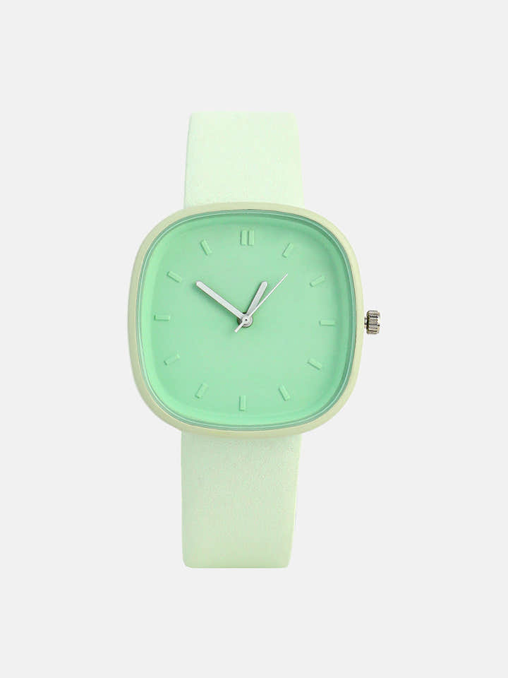 The Off-Duty Cushion Watch - Mint Green