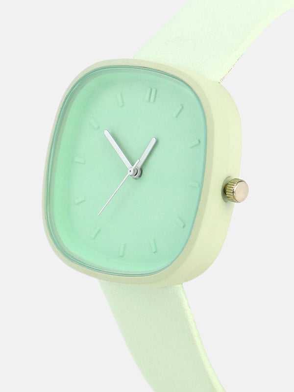 The Off-Duty Cushion Watch - Mint Green