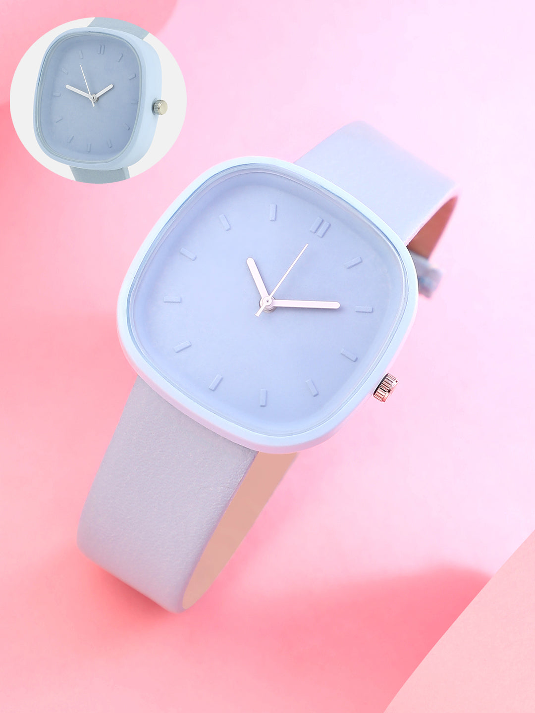 The Off-Duty Cushion Watch - Powder Blue