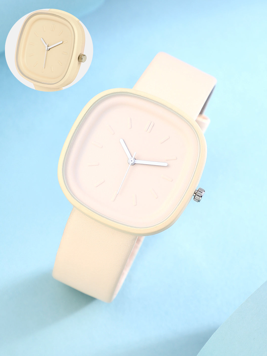 The Off-Duty Cushion Watch - Butter Yellow