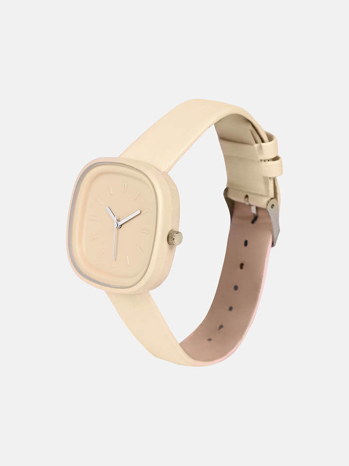 The Off-Duty Cushion Watch - Butter Yellow