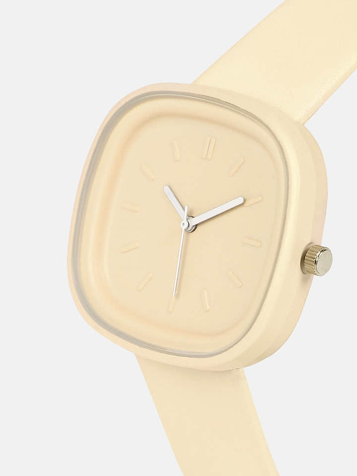 The Off-Duty Cushion Watch - Butter Yellow