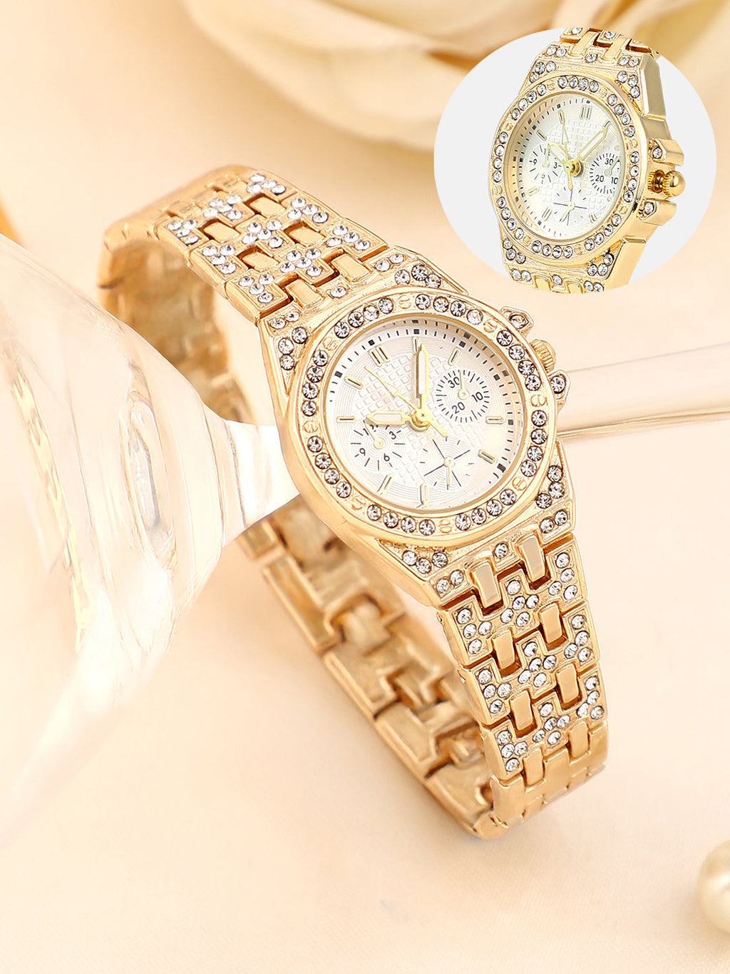 The Geneva H-Link Round Watch - Ivory White