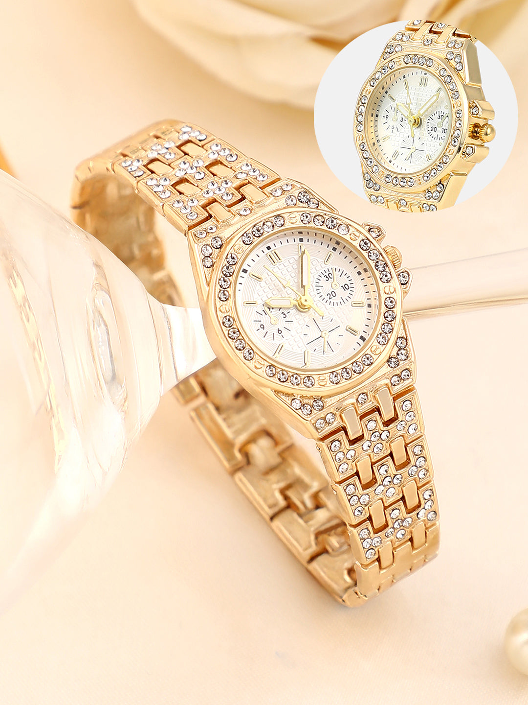 The Geneva H-Link Round Watch - Ivory White