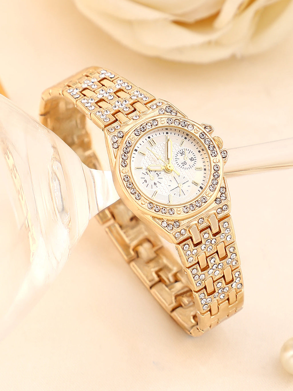 The Geneva H-Link Round Watch - Ivory White