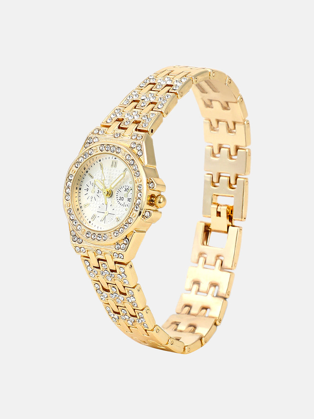 The Geneva H-Link Round Watch - Ivory White