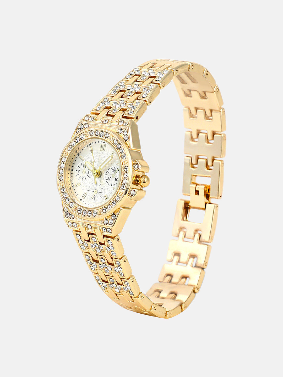 The Geneva H-Link Round Watch - Ivory White