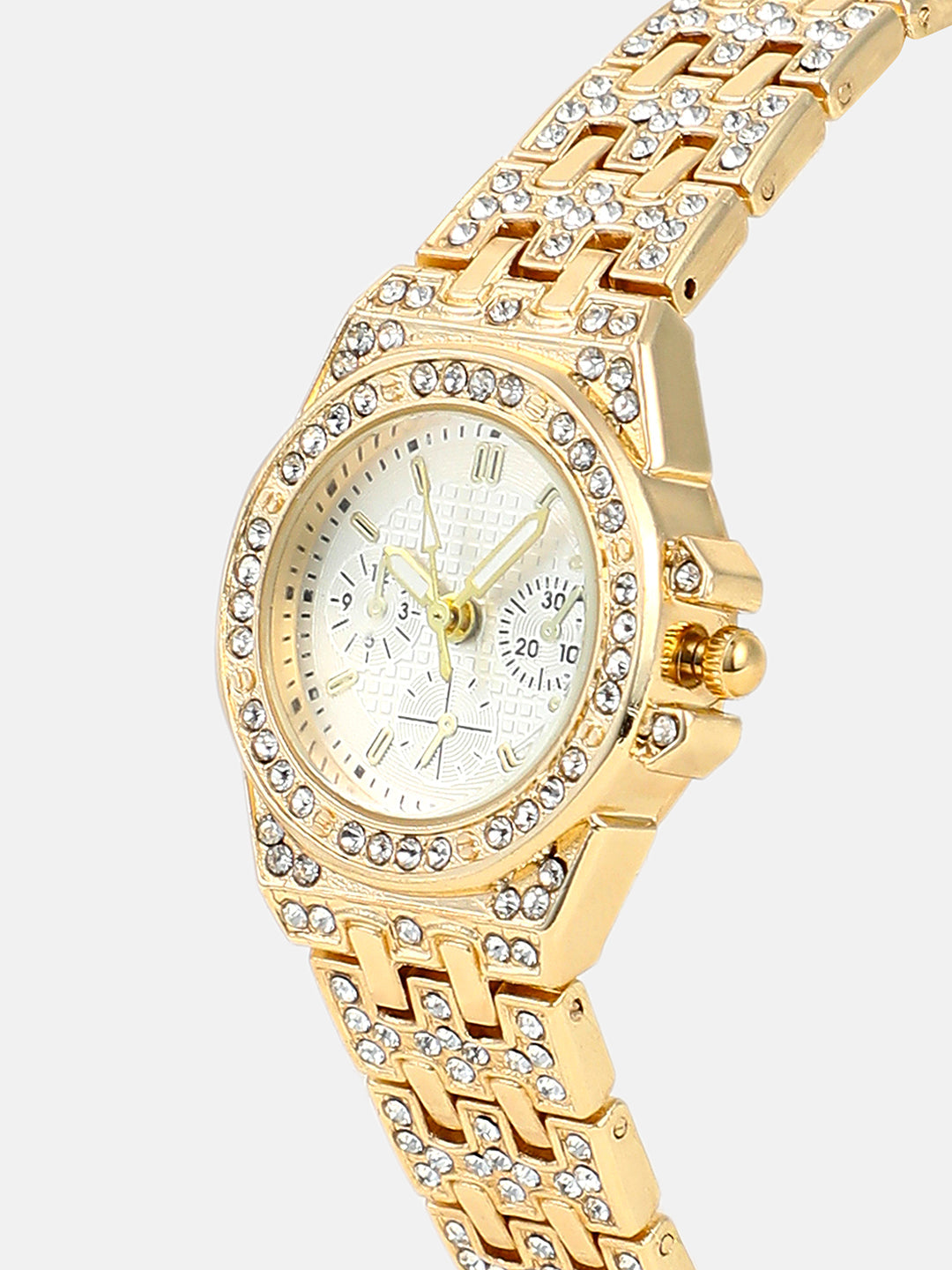 The Geneva H-Link Round Watch - Ivory White