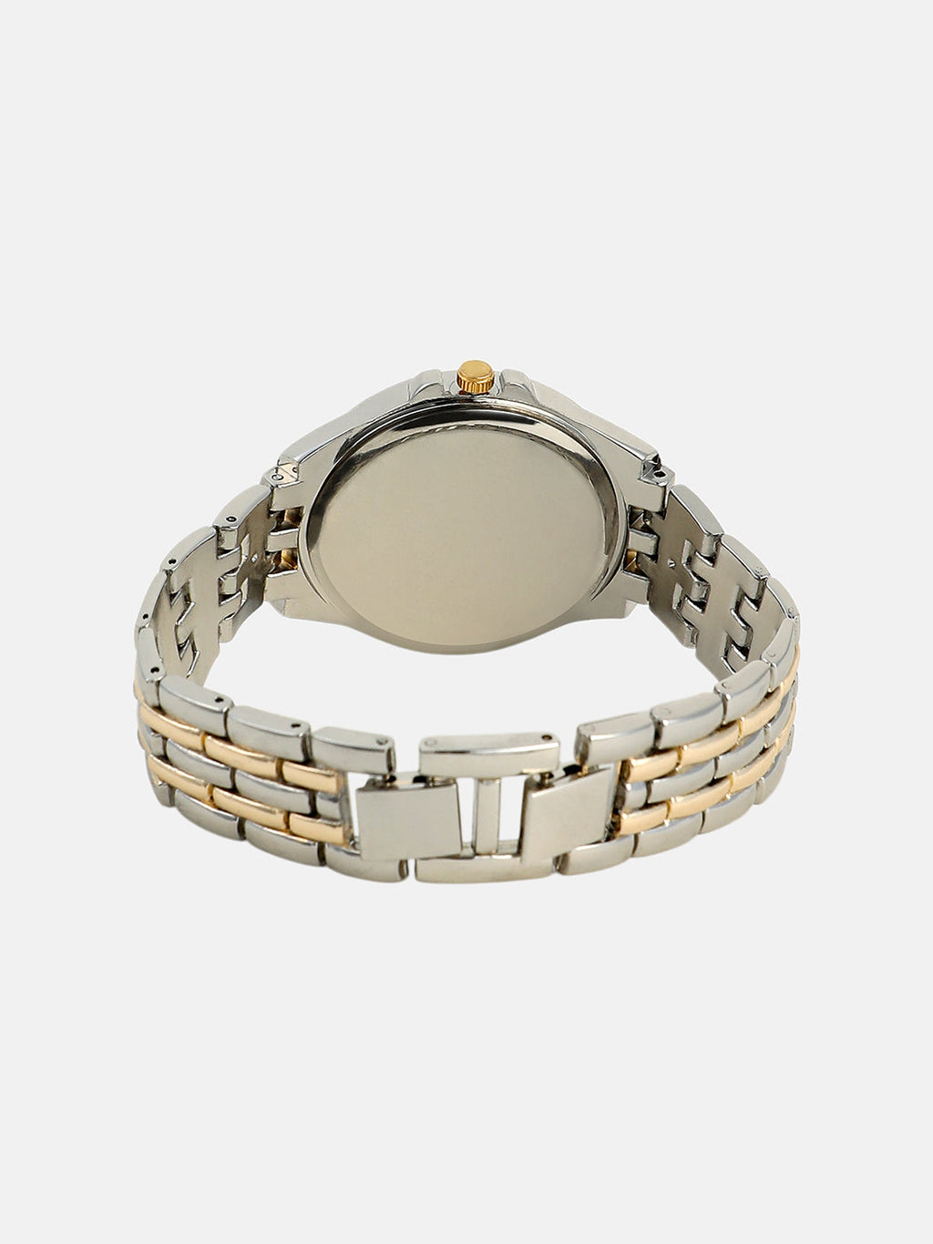 The Bijou Prism Round Watch - California Gold & Metallic Silver