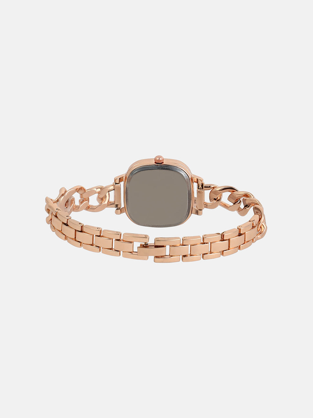 The Celeste Chainlink Square Watch - Rose Gold