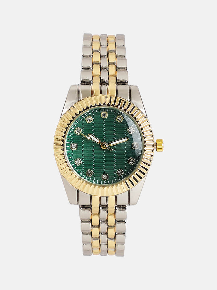 The Ribbed H-Link Round Watch