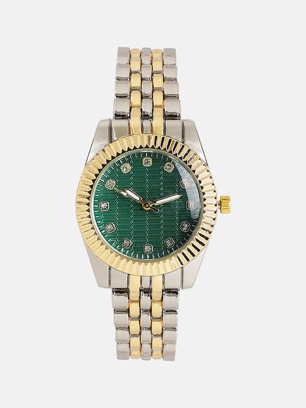 The Ribbed H-Link Round Watch