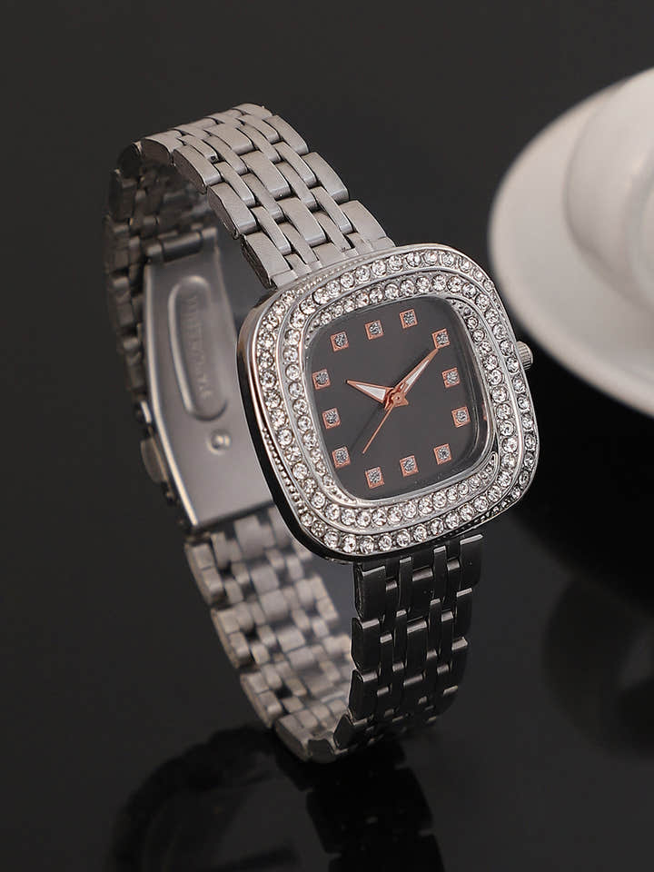 The Jolie Vortex Square Watch - Midnight Black