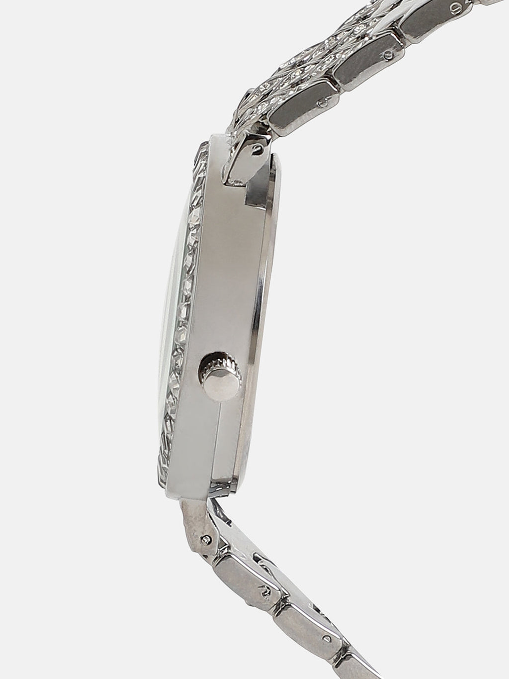 The Bijou Ophidian Round Watch - Metallic Silver