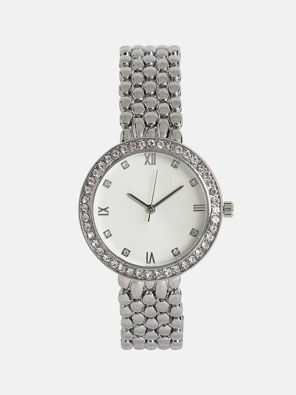 The Aphrodite Round Watch - Metallic Silver
