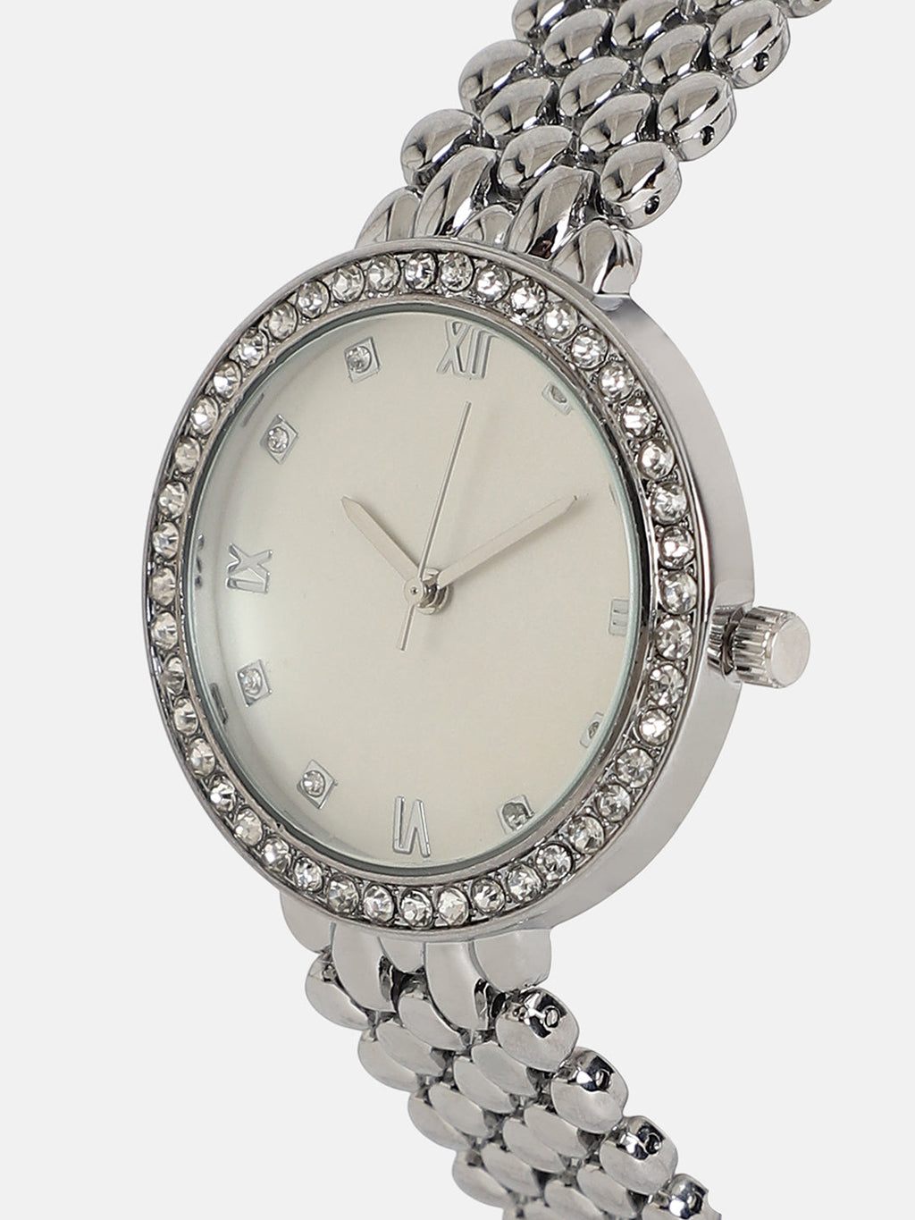 The Aphrodite Round Watch - Metallic Silver