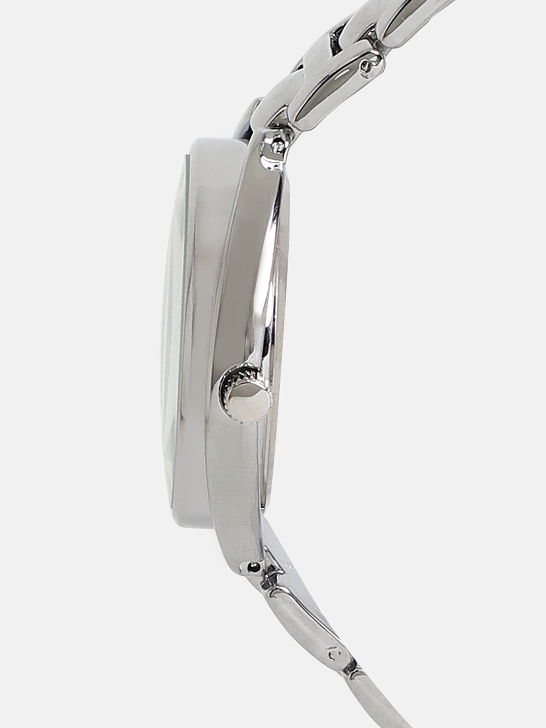 The Crystalized Halo Round Watch - Metallic Silver