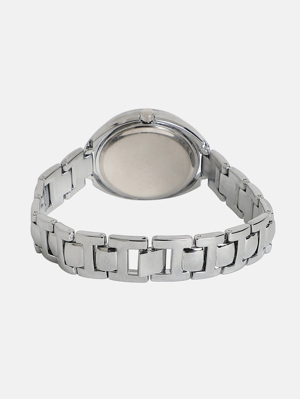 The Crystalized Halo Round Watch - Metallic Silver