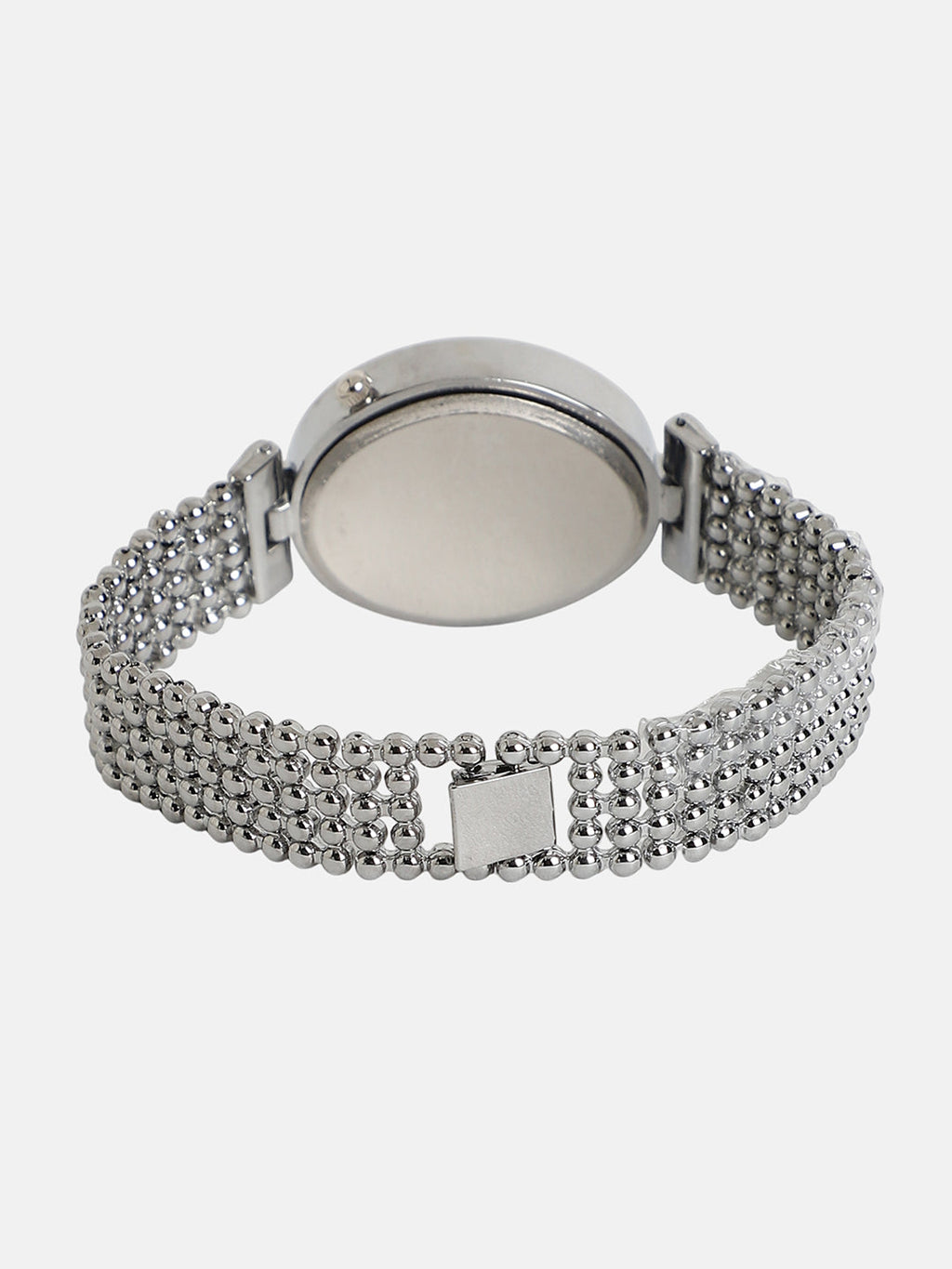 The Lumex Dotted Oval Watch - Metallic Silver