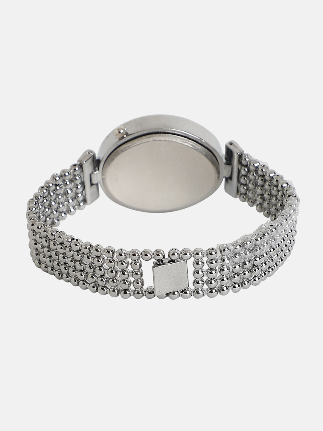 The Lumex Dotted Oval Watch - Metallic Silver