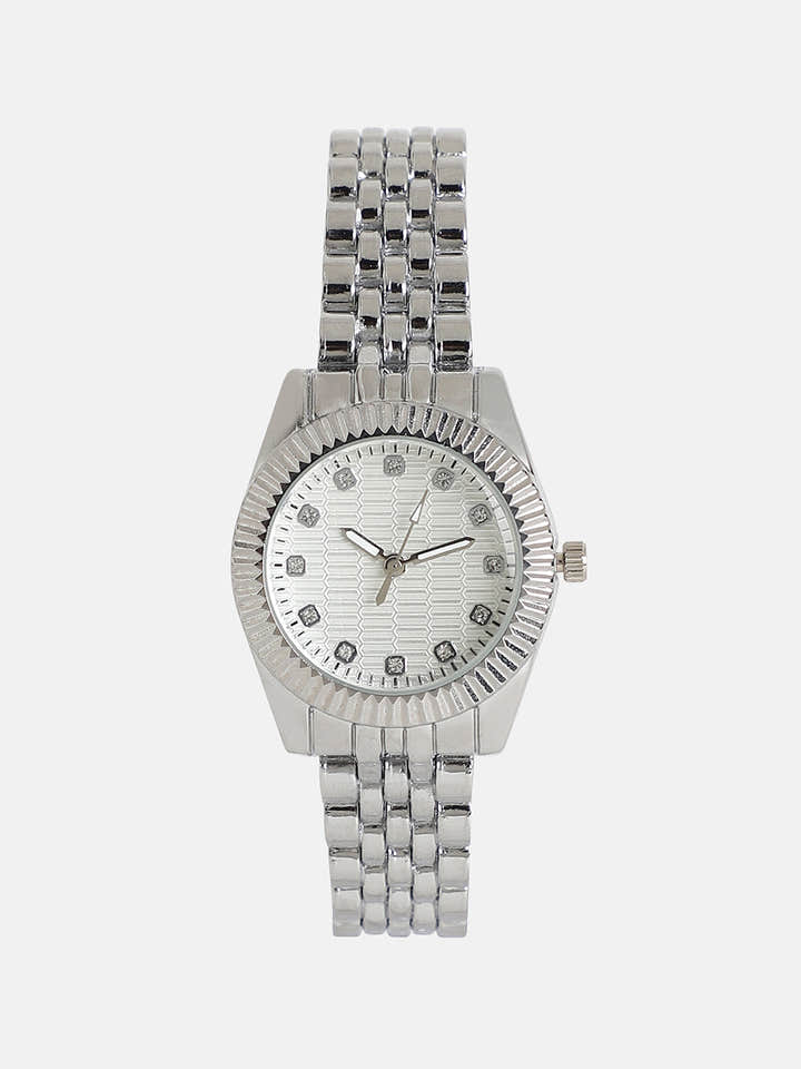The Ribbed H-Link Round Watch