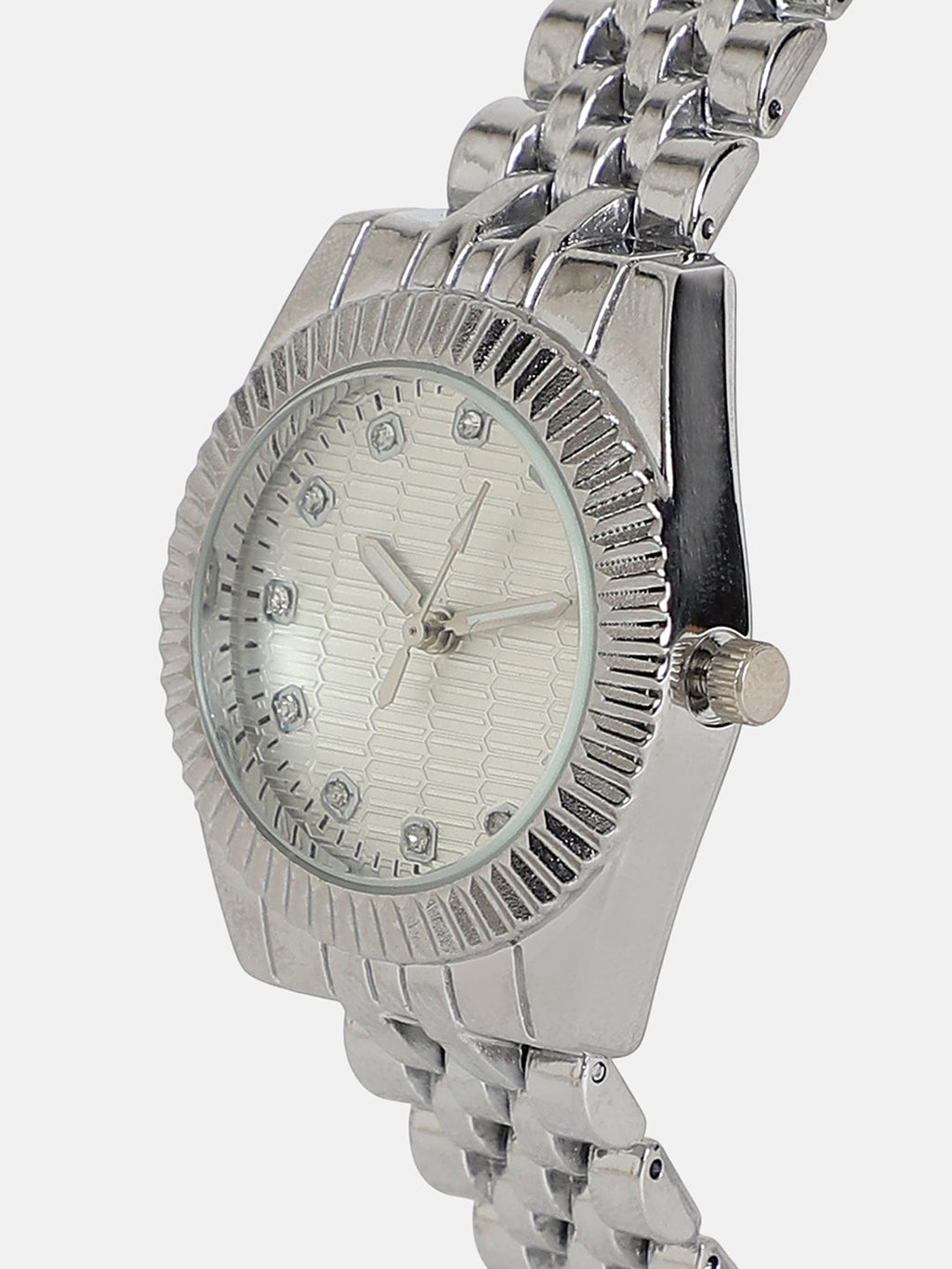The Ribbed H-Link Round Watch