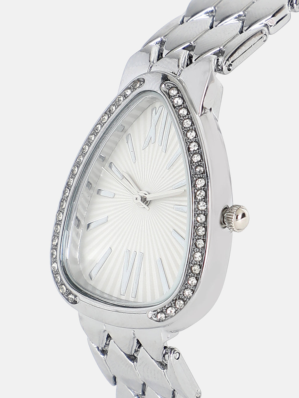 The Roman Ophidian Oval Watch - Metallic Silver