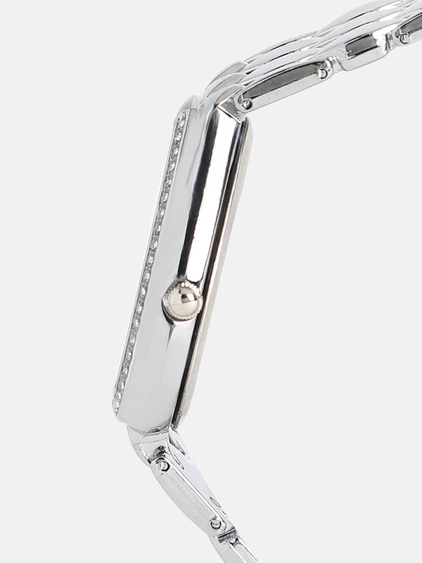 The Roman Ophidian Oval Watch - Metallic Silver