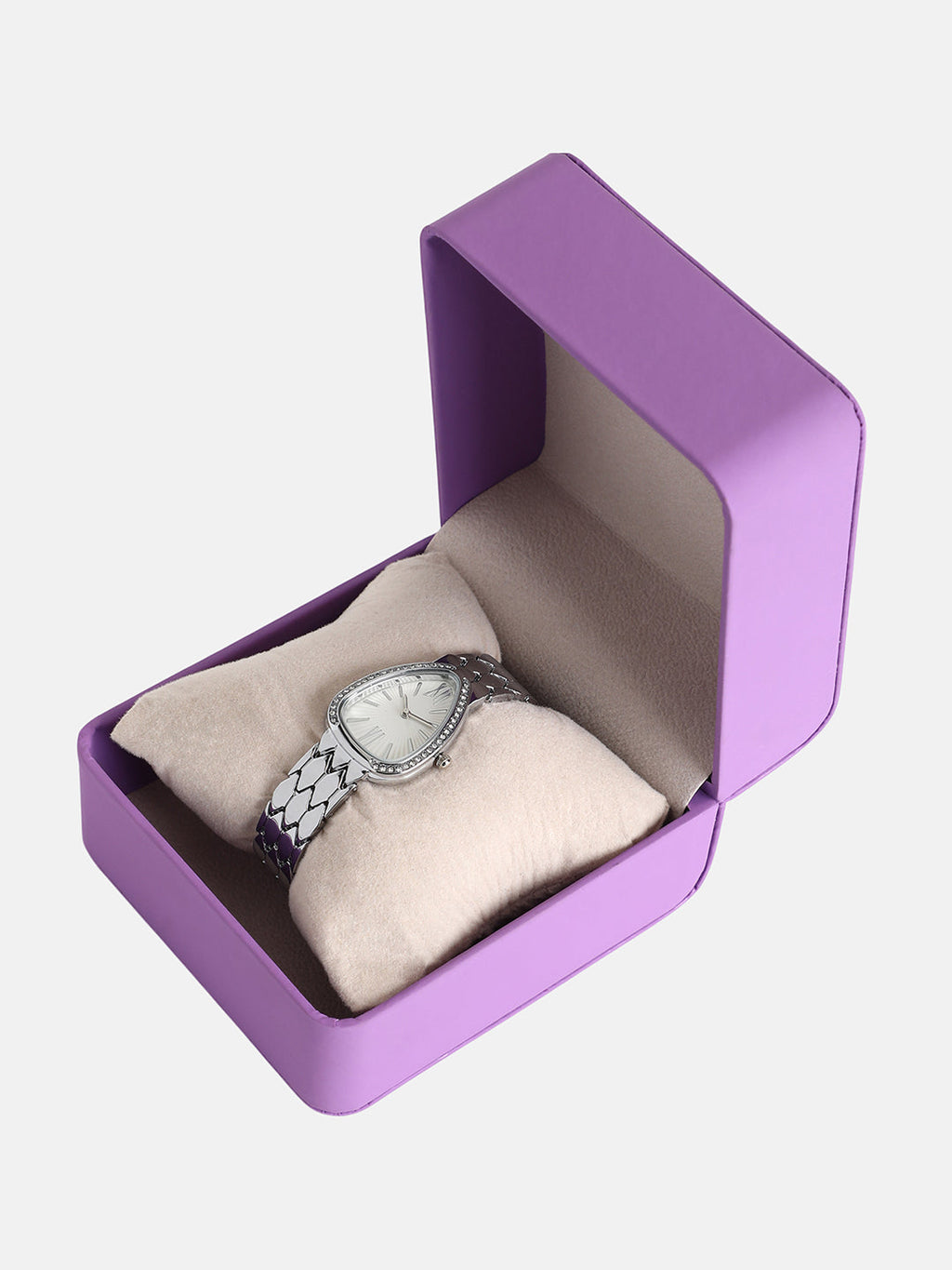 The Roman Ophidian Oval Watch - Metallic Silver