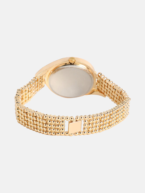 The Roman Dotted-Swirl Round Watch