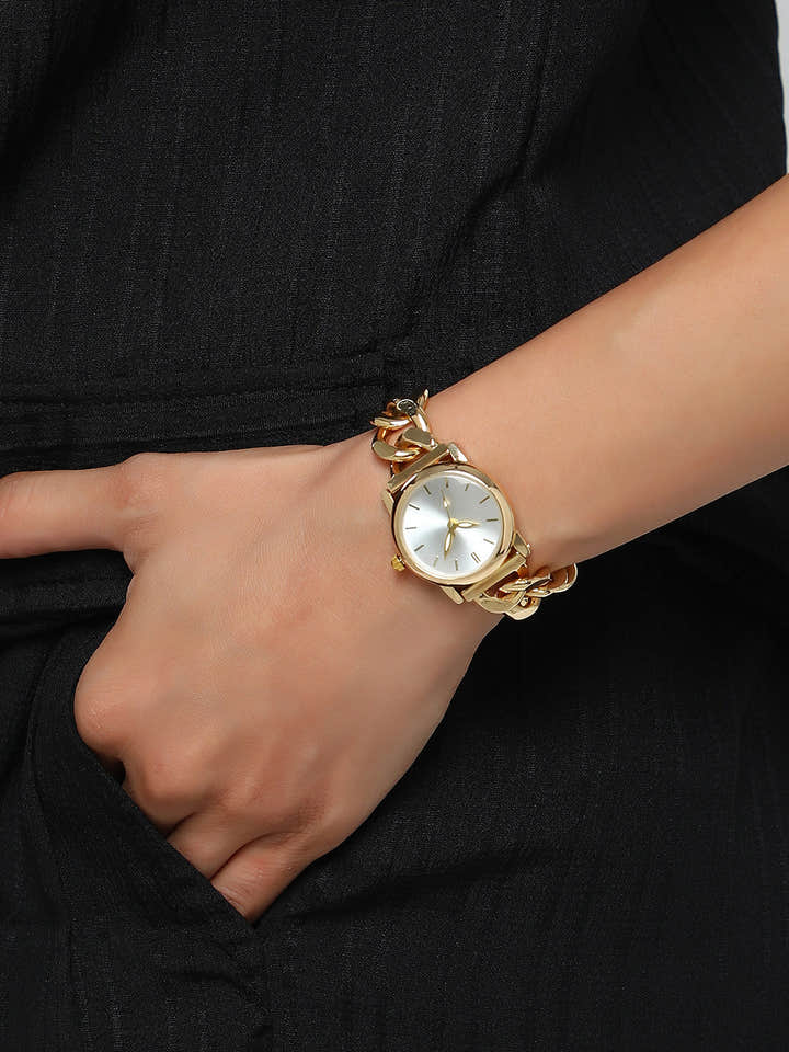 The  Sova Chainlink Round Watch