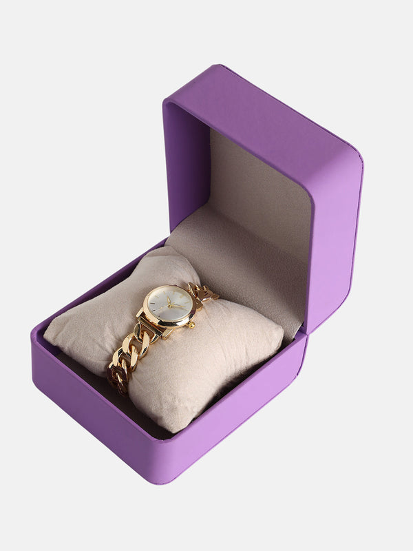 The  Sova Chainlink Round Watch